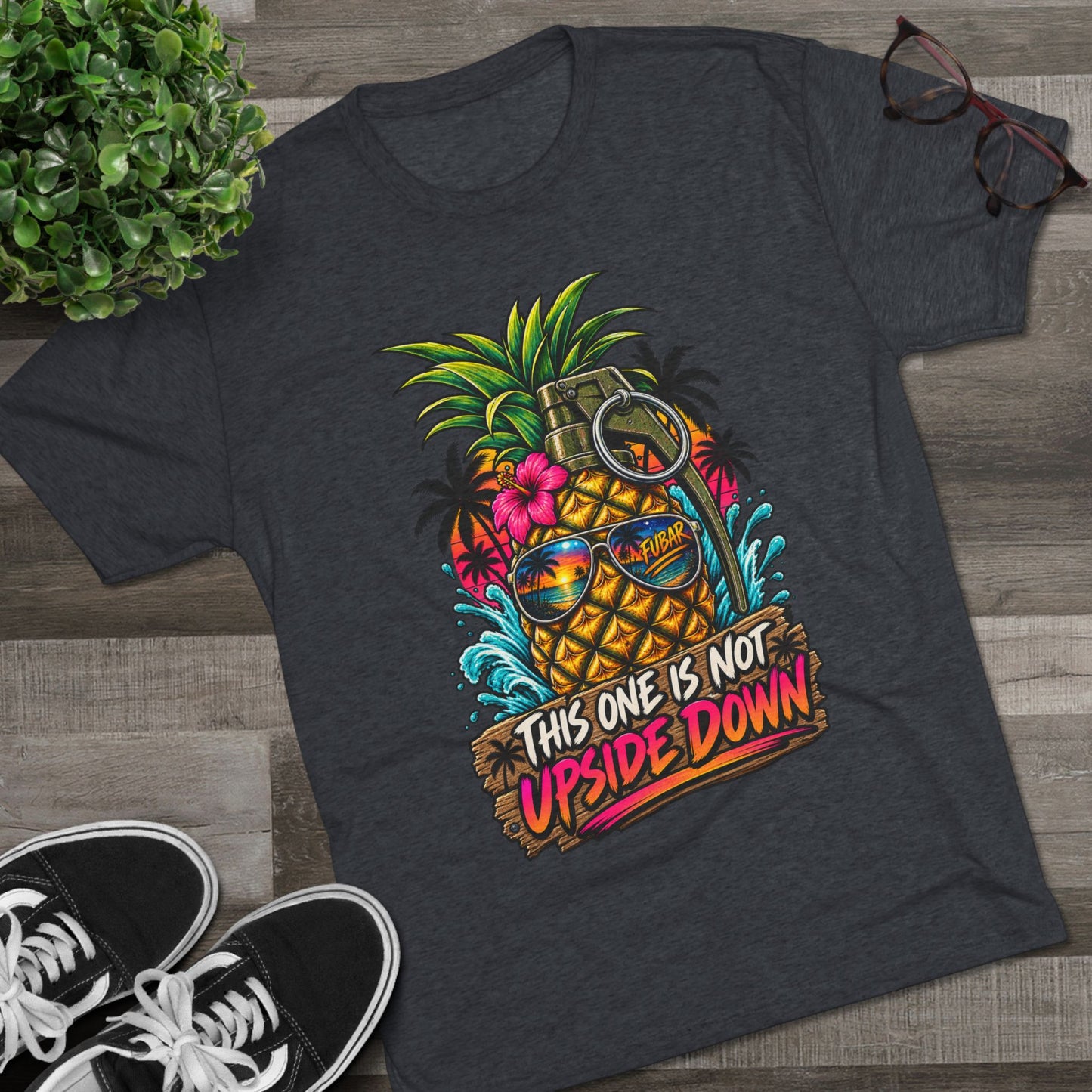 Pineapple Grenade Tee "This One Is Not Upside Down"