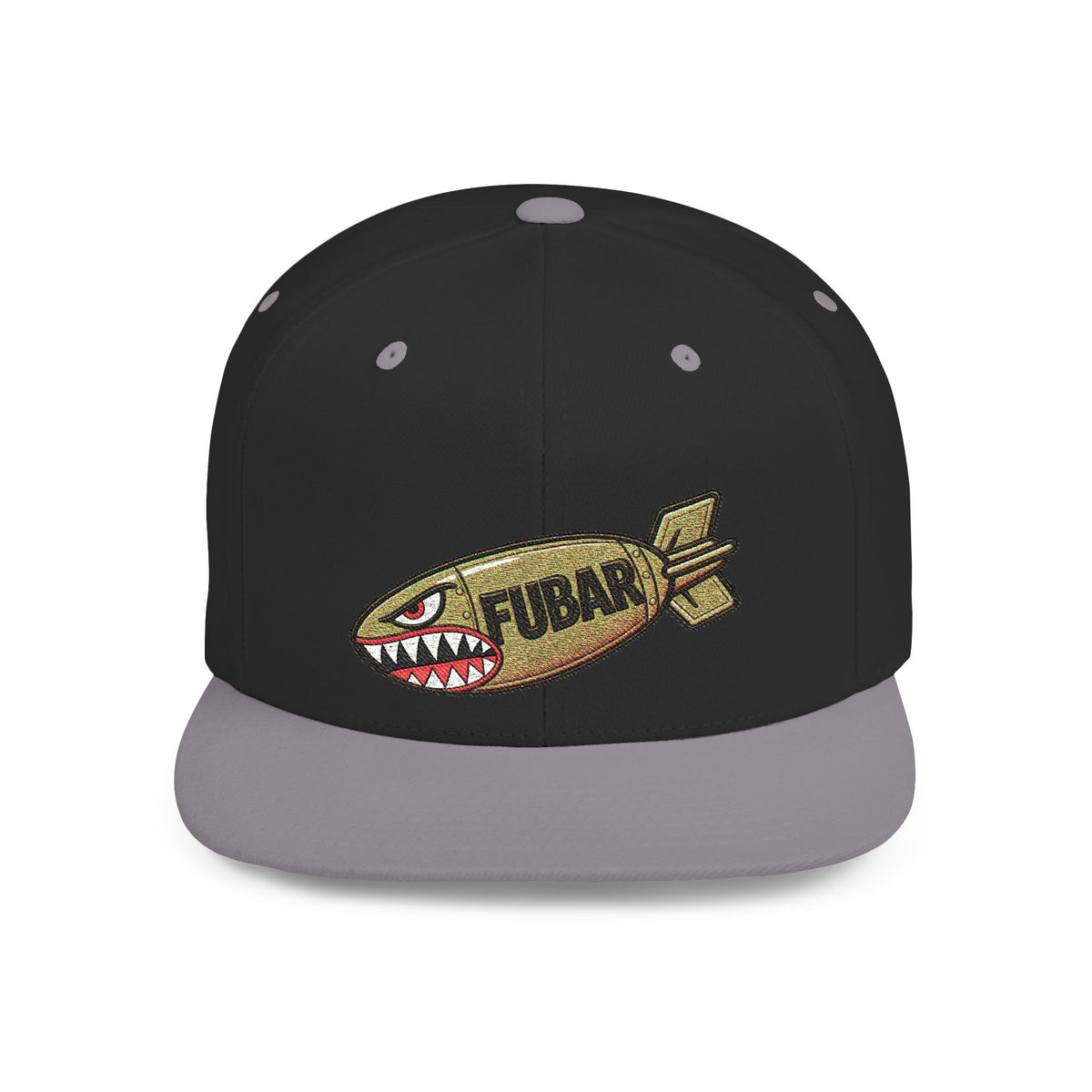 FUBAR Shark Bomber Patch Snapback Hat