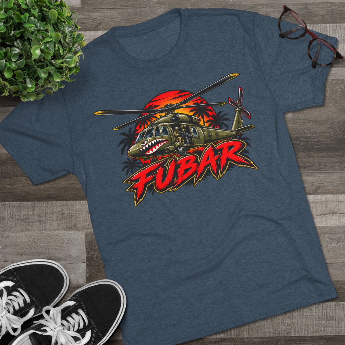 FUBAR Military Helicopter Tee