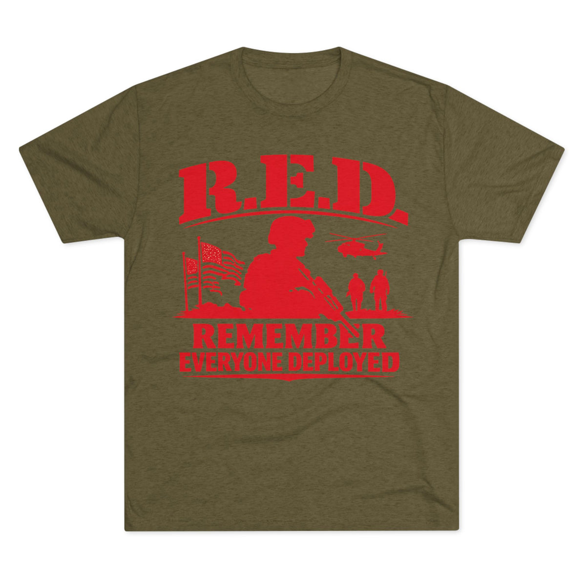 Remember Everyone Deployed (R.E.D.) Military Tribute T-Shirt