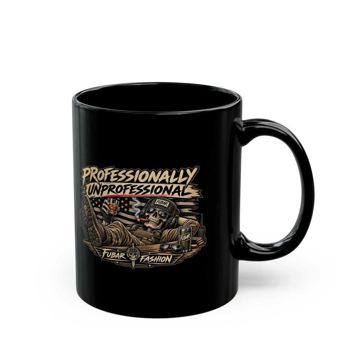 Professionally Unprofessional Skull Coffee Mug (11oz/15oz)