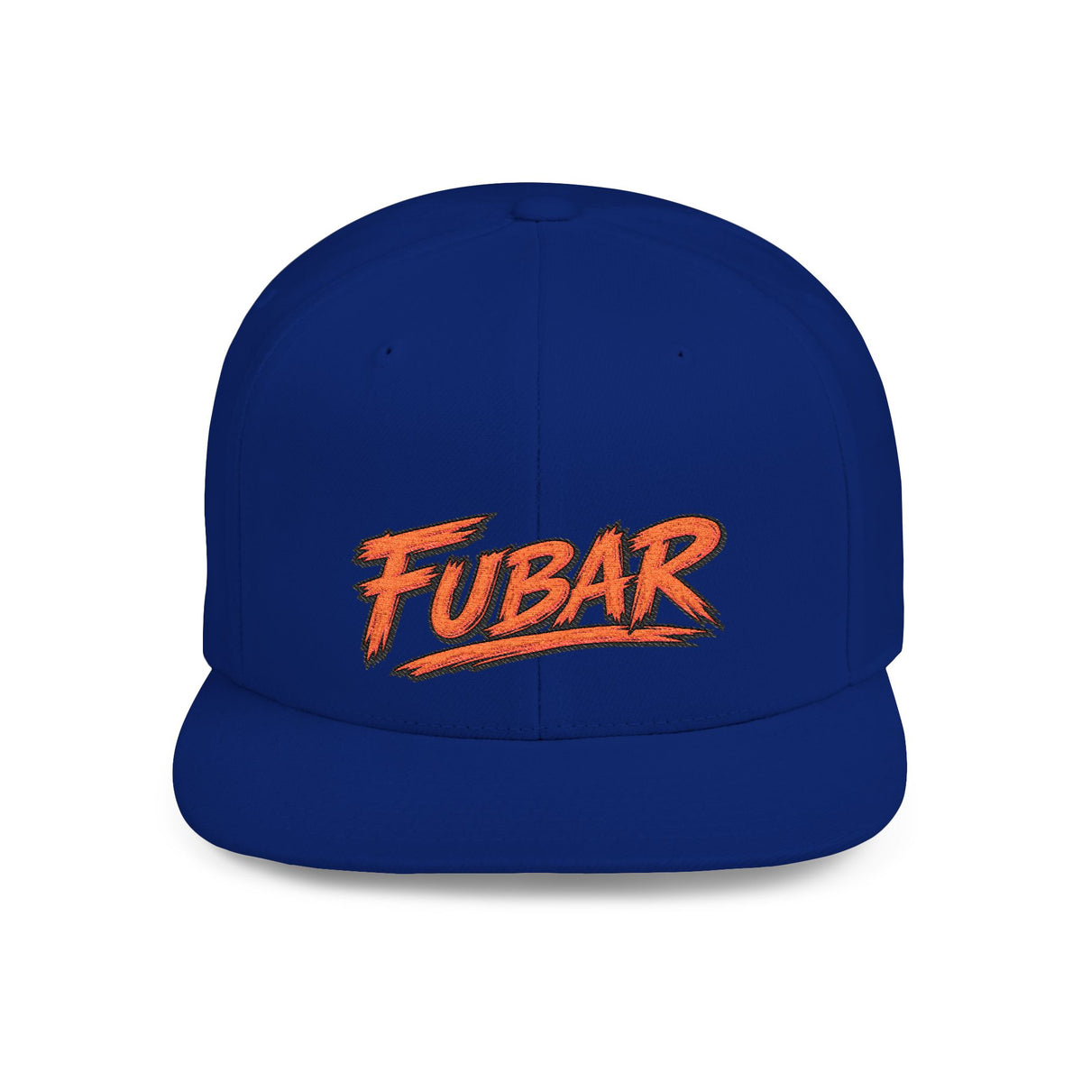 Snapback Hat — Retro 'FUBAR' Graphic Flat Bill Cap