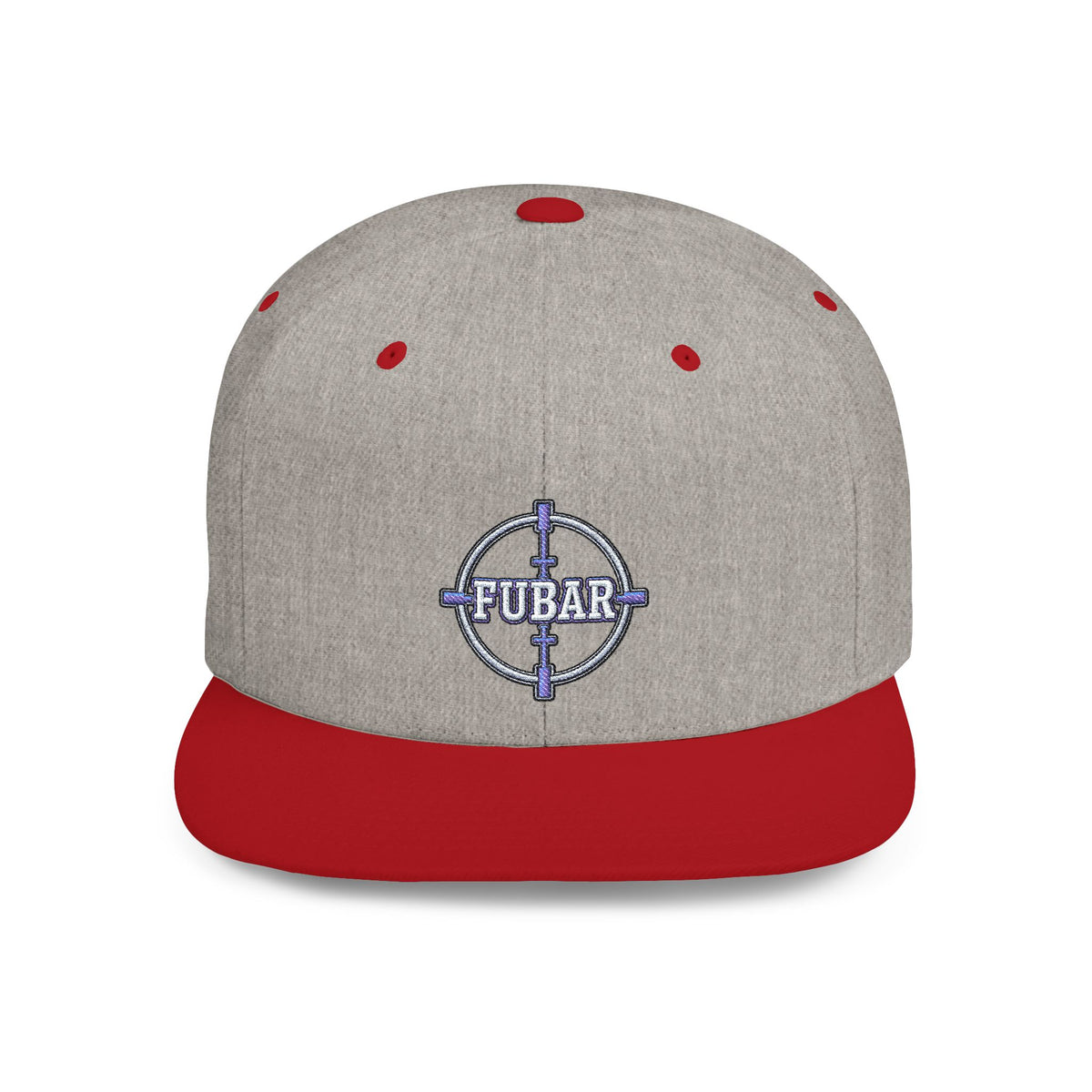 Snapback Hat — FUBAR Target Logo Flat-Bill Cap