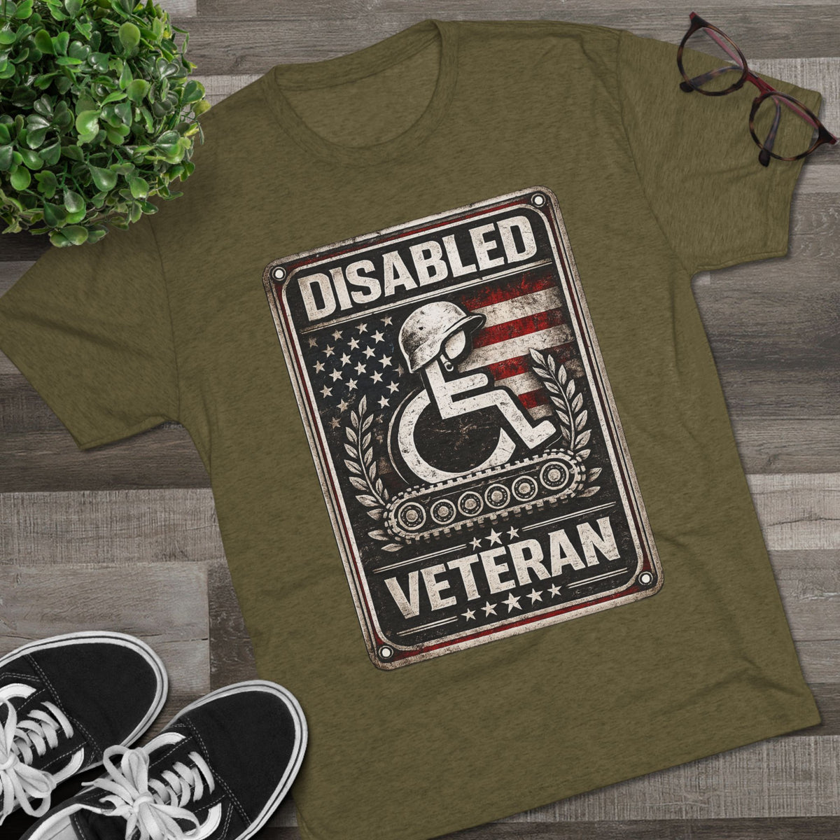 Disabled Veteran T-Shirt — I Say Random Offensive Shit” Back