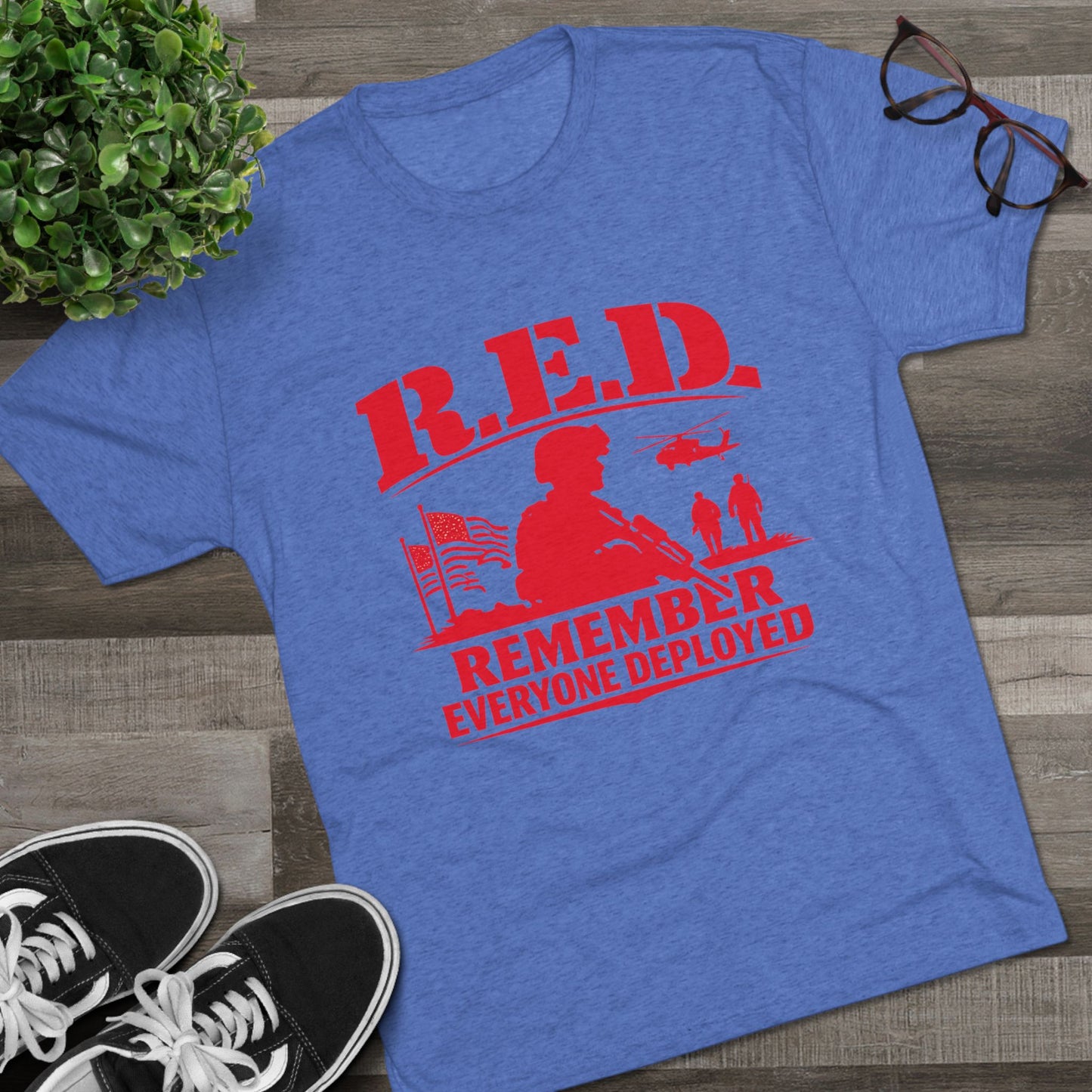 Remember Everyone Deployed (R.E.D.) Military Tribute (T-Shirt)