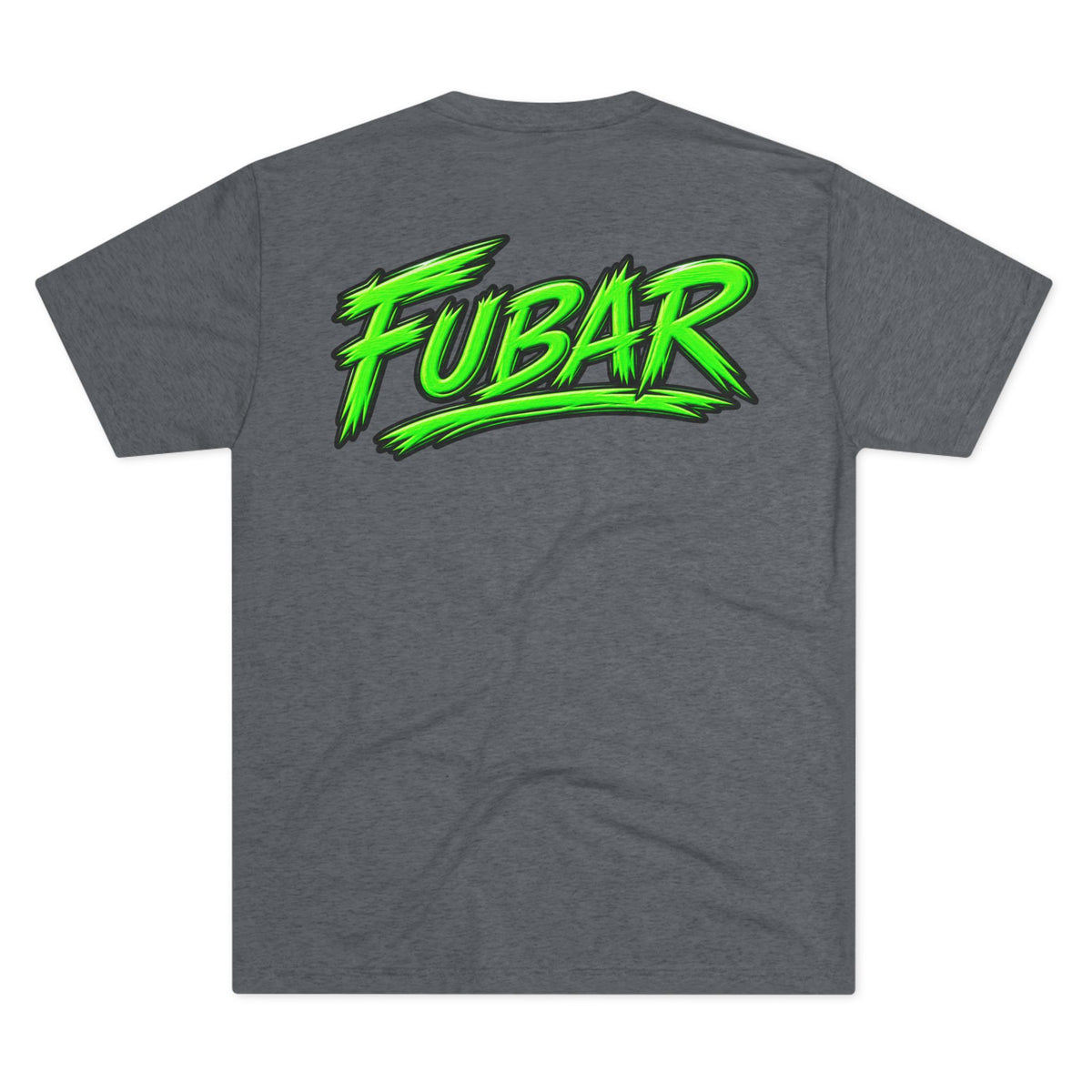 FUBAR Halloween Skull Tee — Neon Green Witch & Jack-o'-Lantern