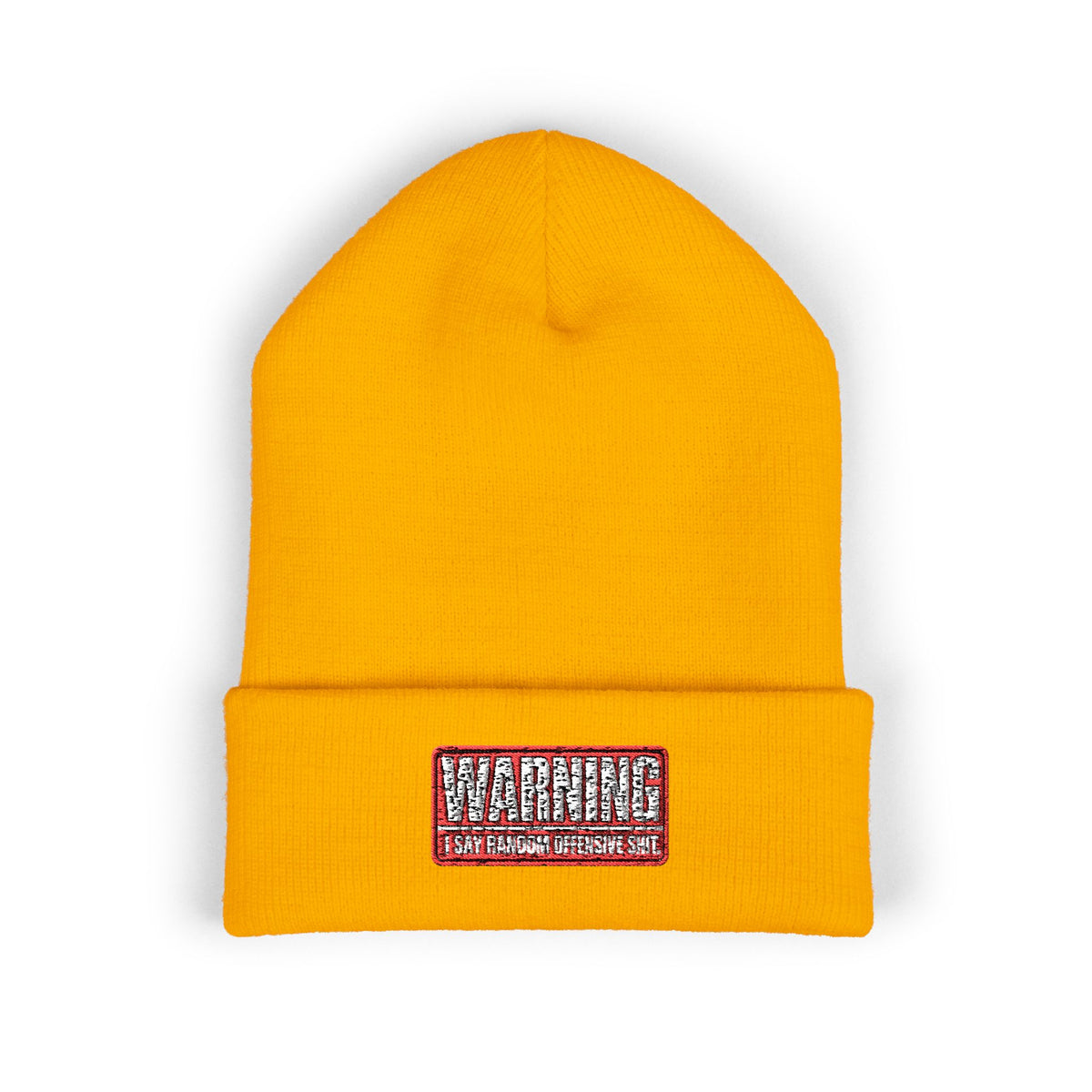 Warning Cuffed Beanie