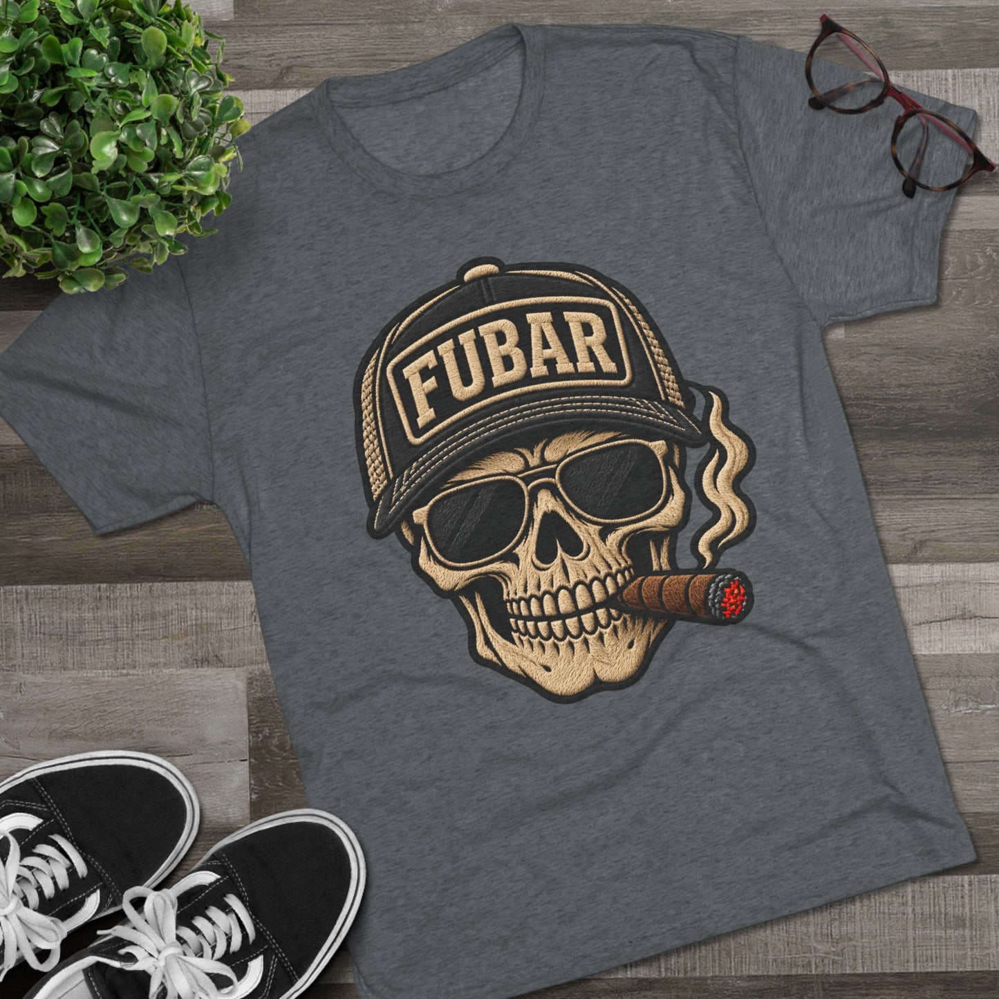 FUBAR Skull Cigar T-Shirt