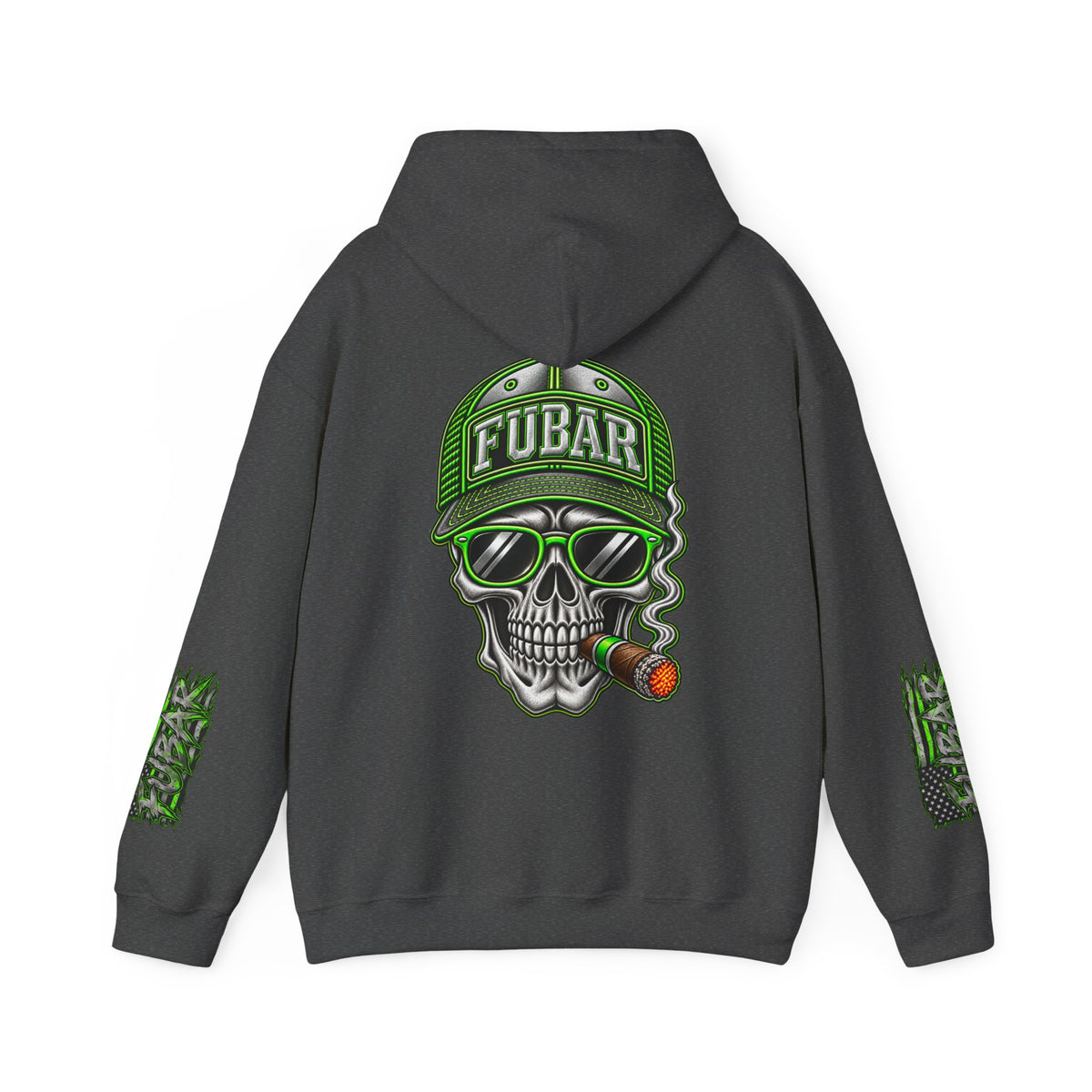 Hoodie — F'D UP 'Beyond All Recognition' Skull Cigar Graphic