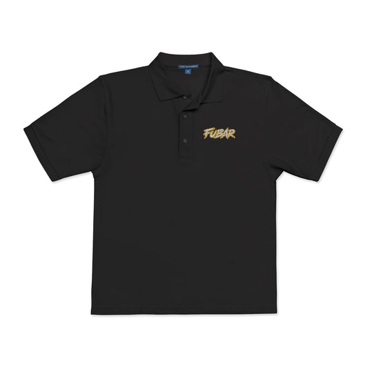 Embroidered 'Fubar' Polo Shirt-Blank Sleeves