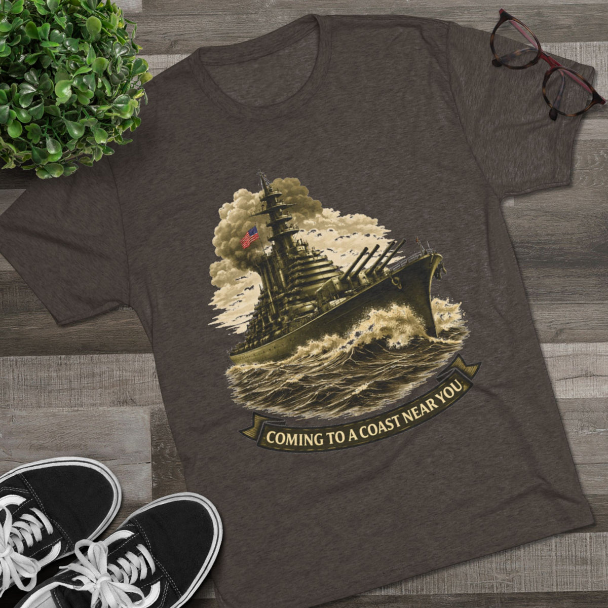 "Coming to a Coast Near You" Vintage Naval Graphic