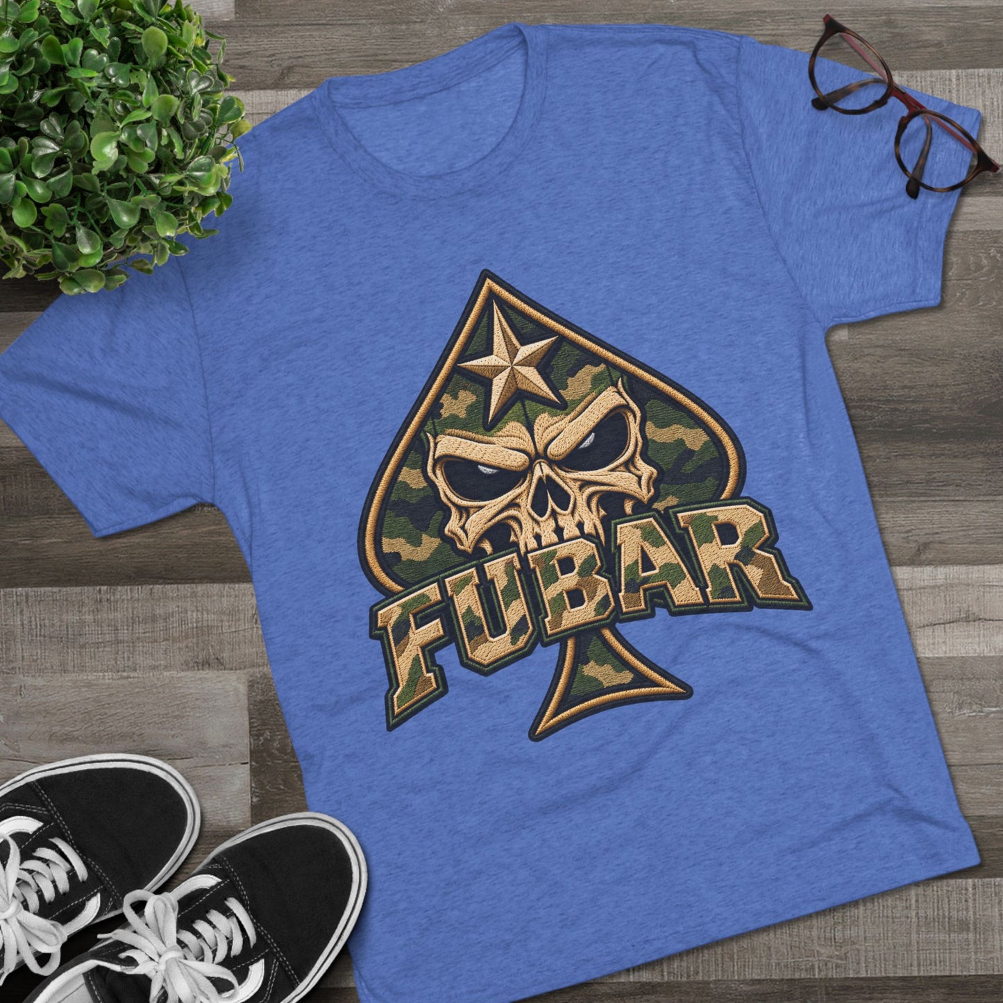 Military Ace Spade Graphic Shirt