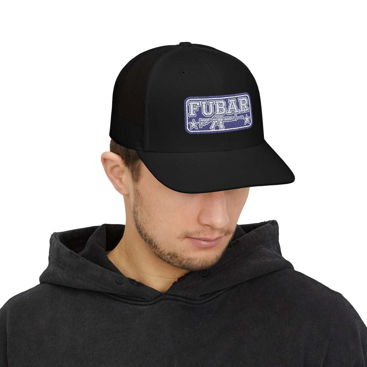 Richardson FUBAR Vintage Patch Trucker Cap (Embroidered)