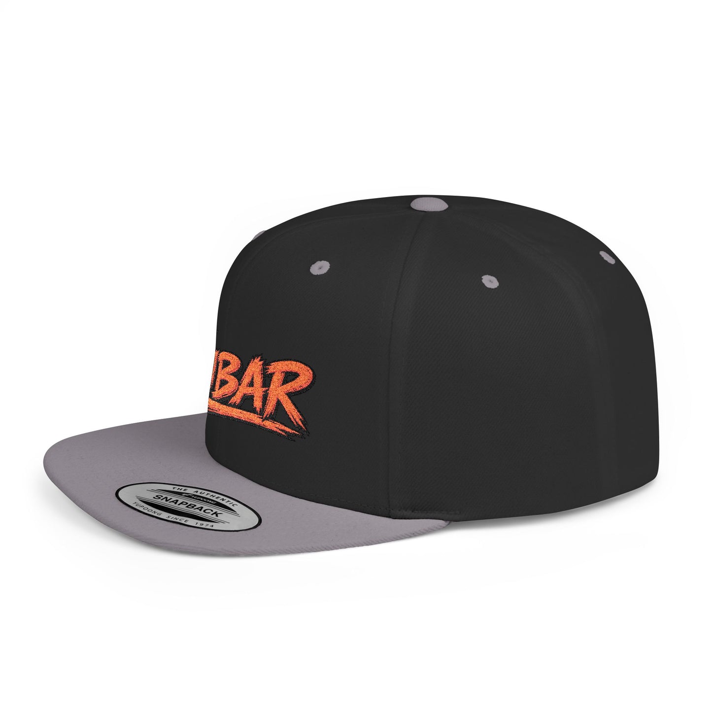 Snapback Hat — Retro 'FUBAR' Graphic Flat Bill Cap