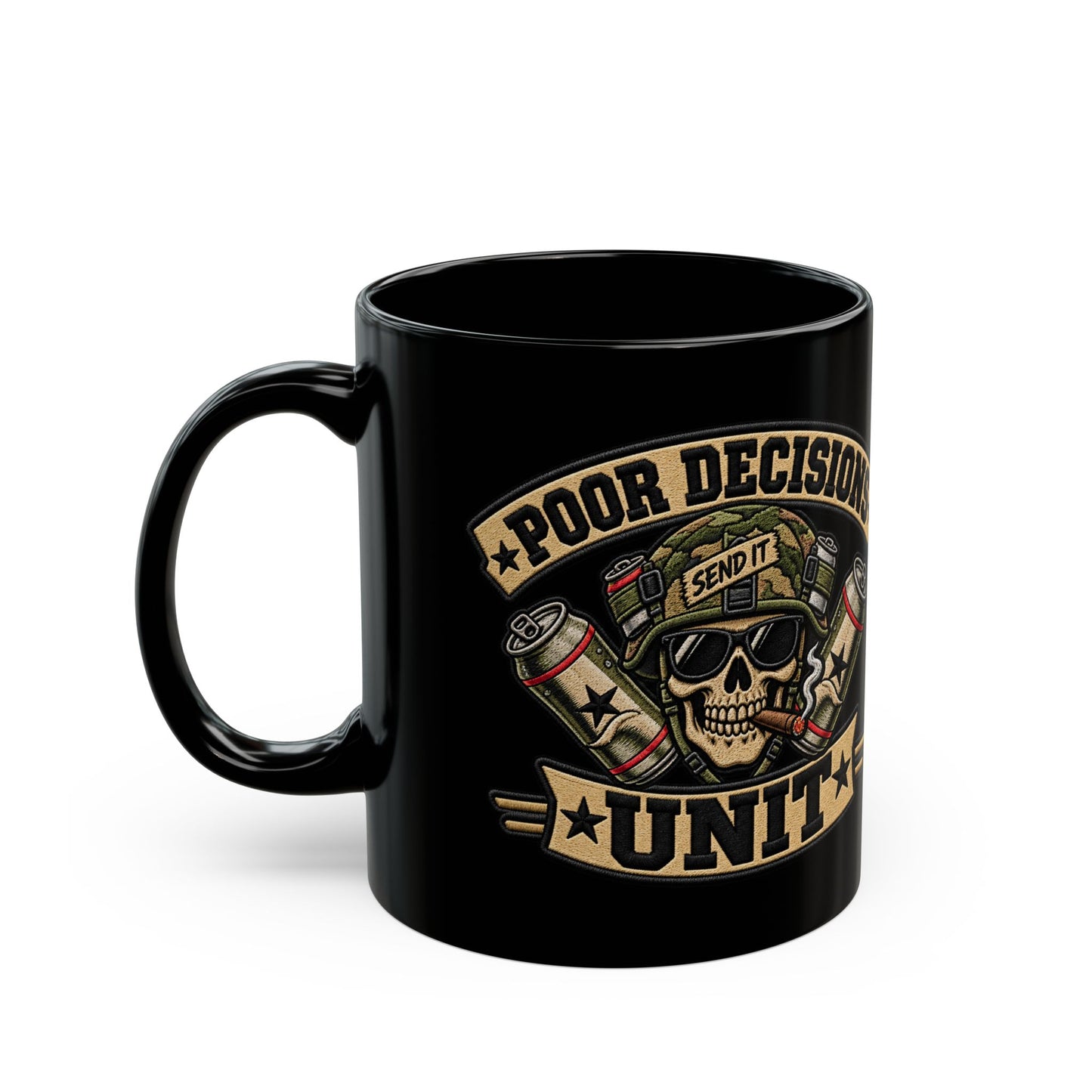 Poor Decisions Unit Black Ceramic Mug (11oz & 15oz)
