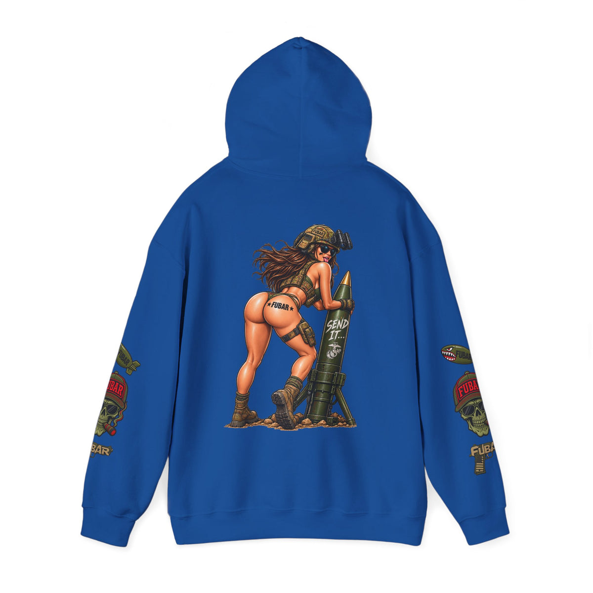 FUBAR Fashion Hoodie — Pin-Up Bomber Girl Graphic Pullover