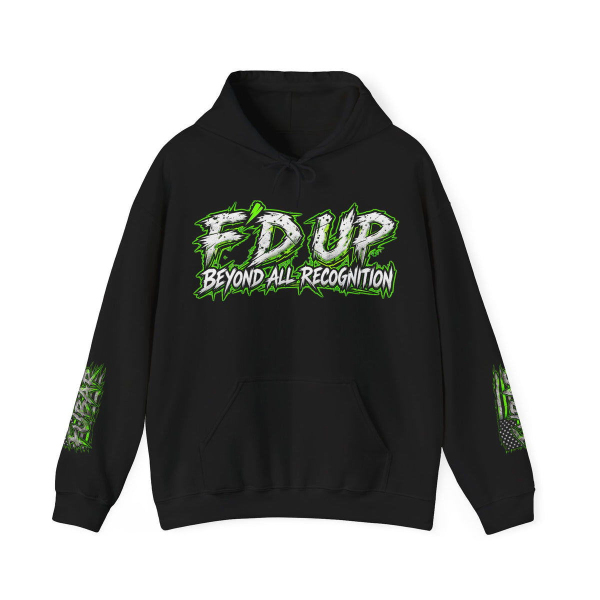 Hoodie — F'D UP 'Beyond All Recognition' Skull Cigar Graphic