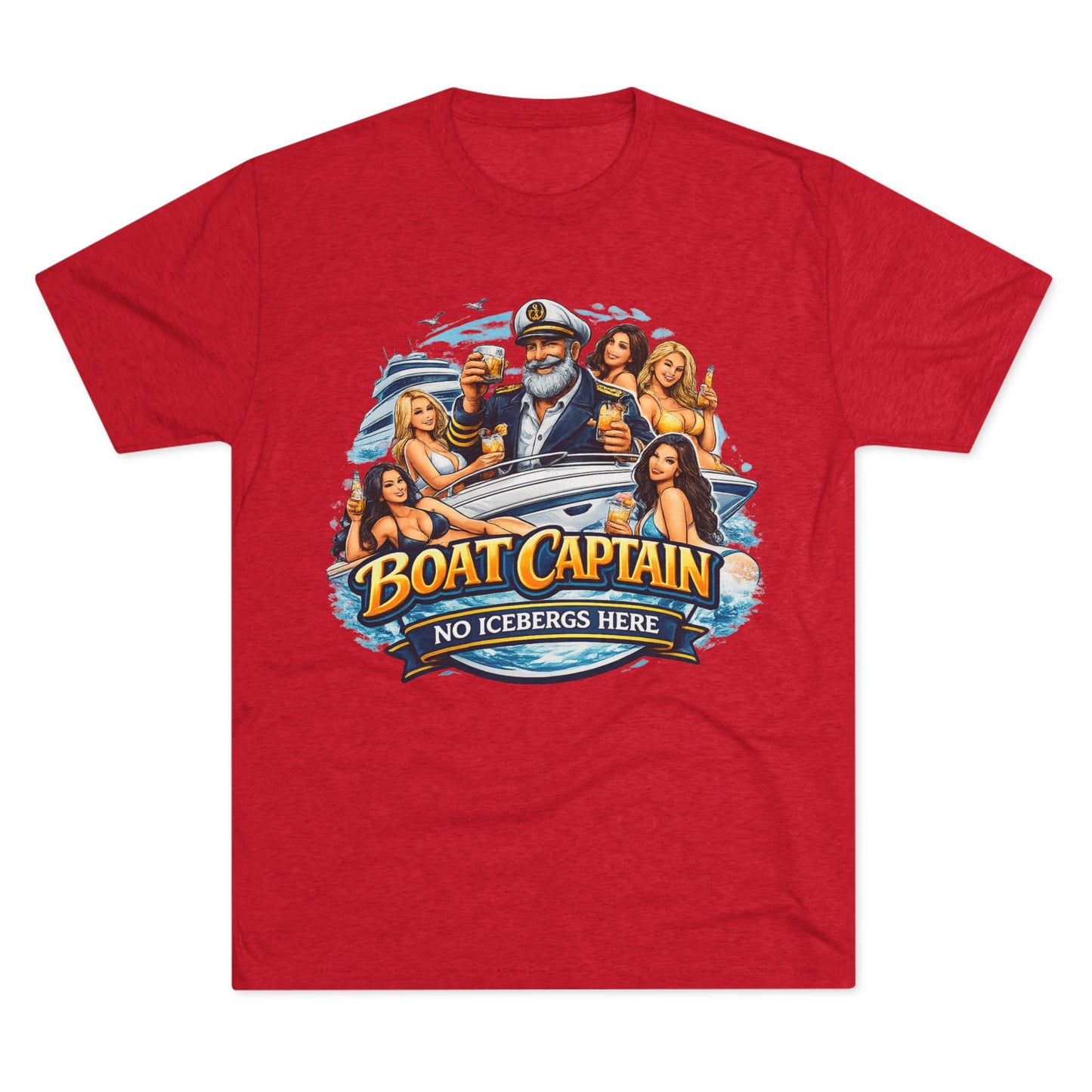 Boat Captain T‑Shirt — No Icebergs Here
