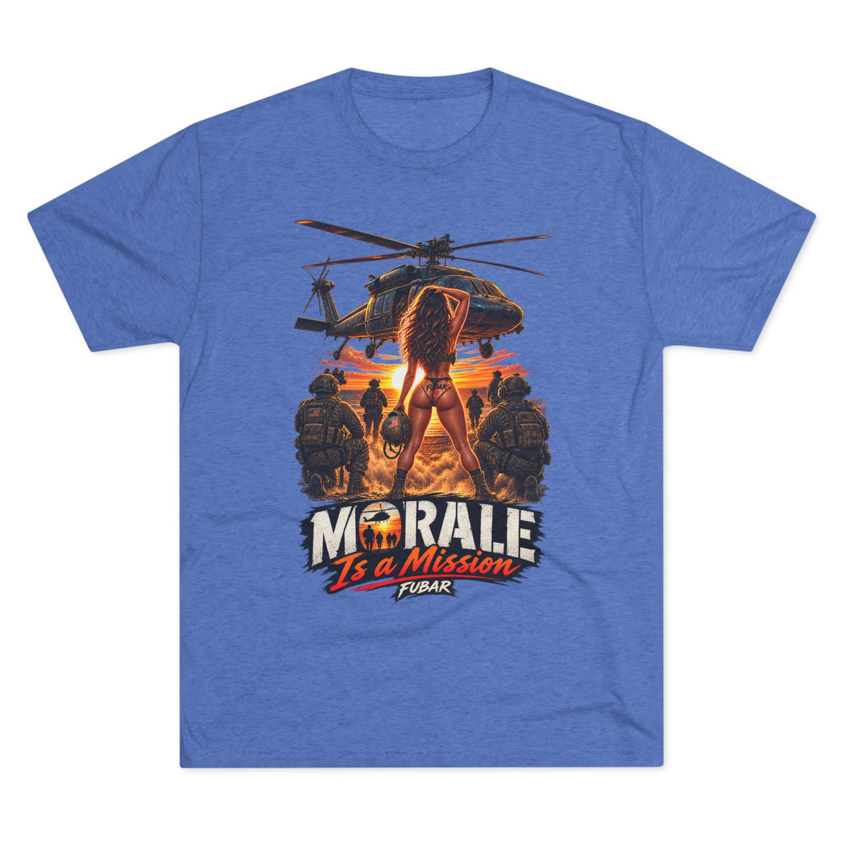 "Morale Is a Mission" FUBAR Skull Graphic Shirt