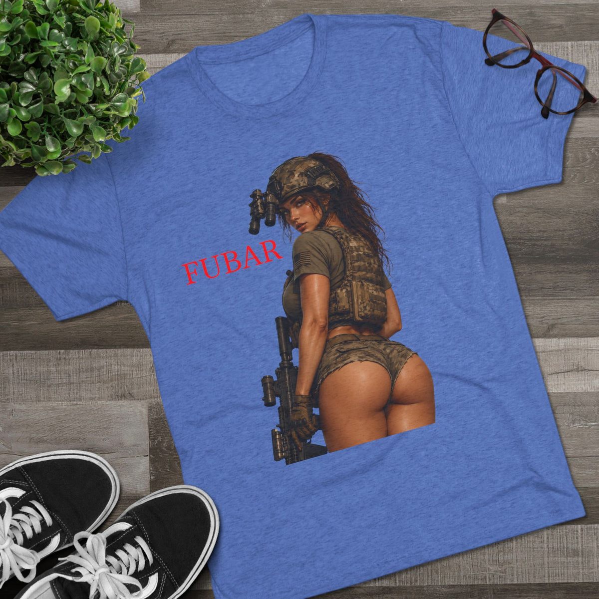 FUBAR Military Skull & Pin-Up Graphic Tee