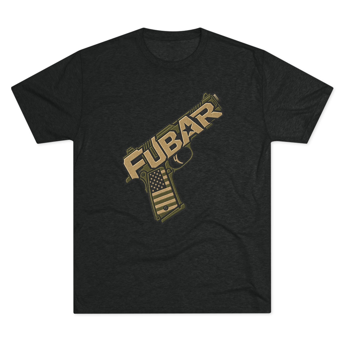 Fubar Military Flag Pistol Design Shirt