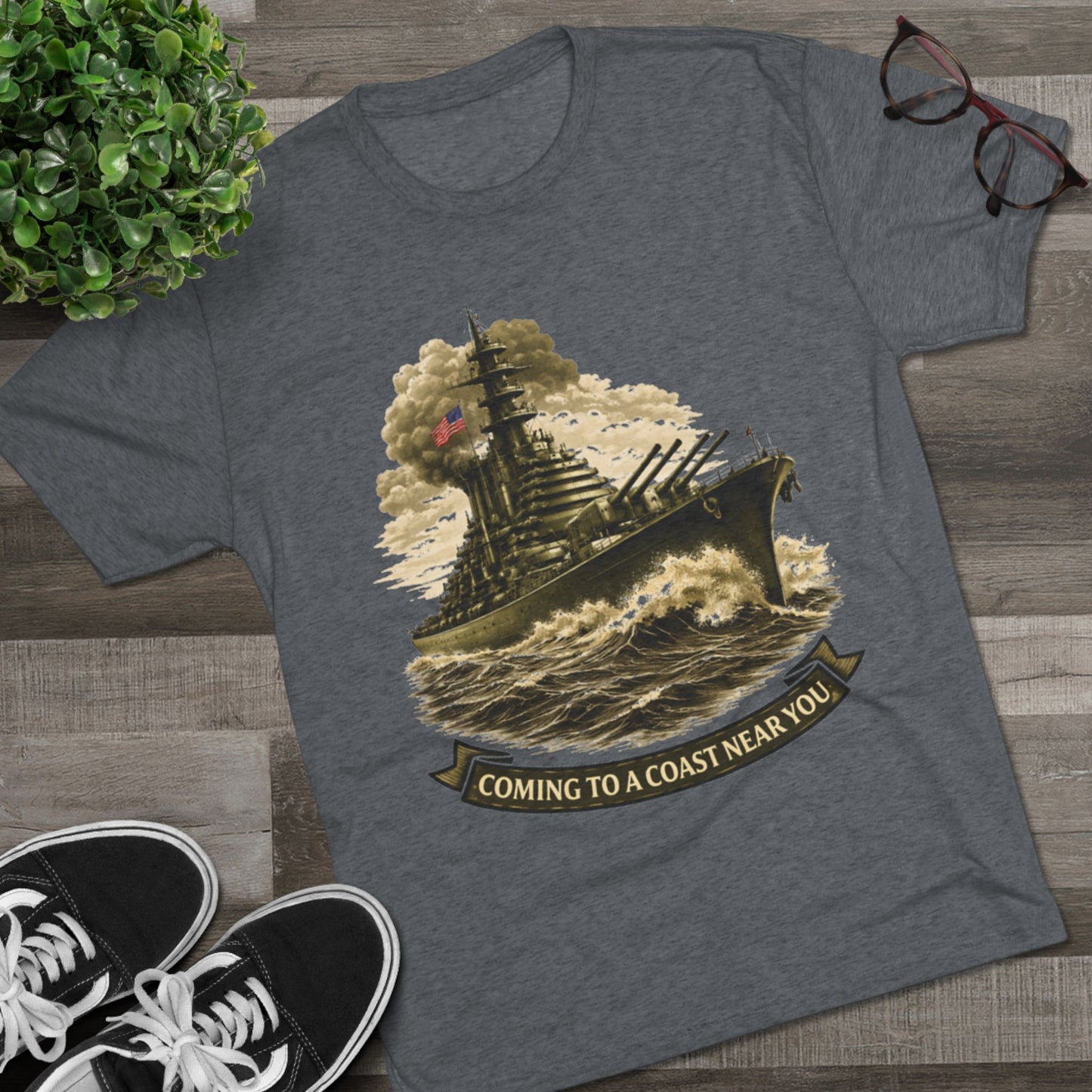 "Coming to a Coast Near You" Vintage Naval Graphic