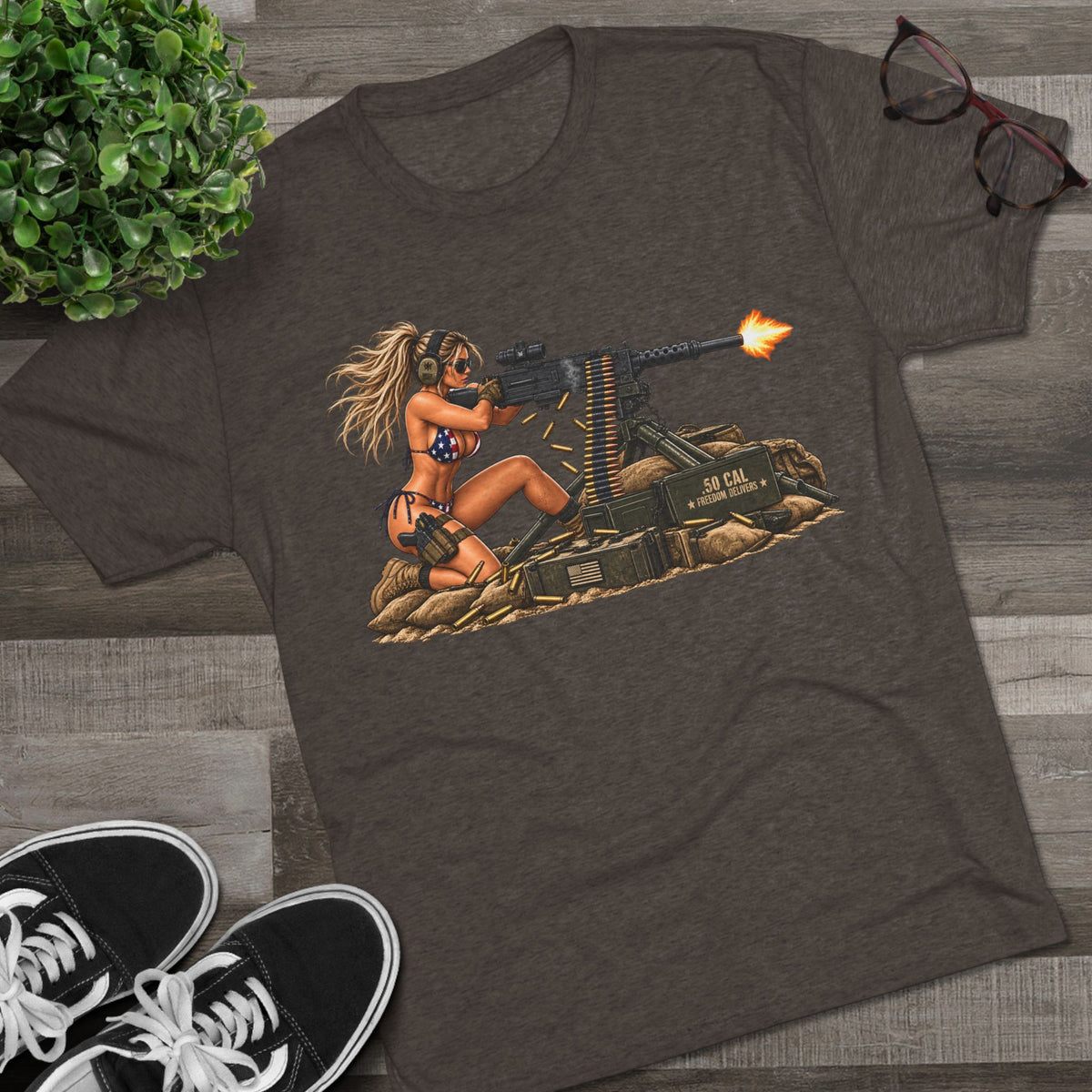 Machine Gun Pin-Up T-Shirt