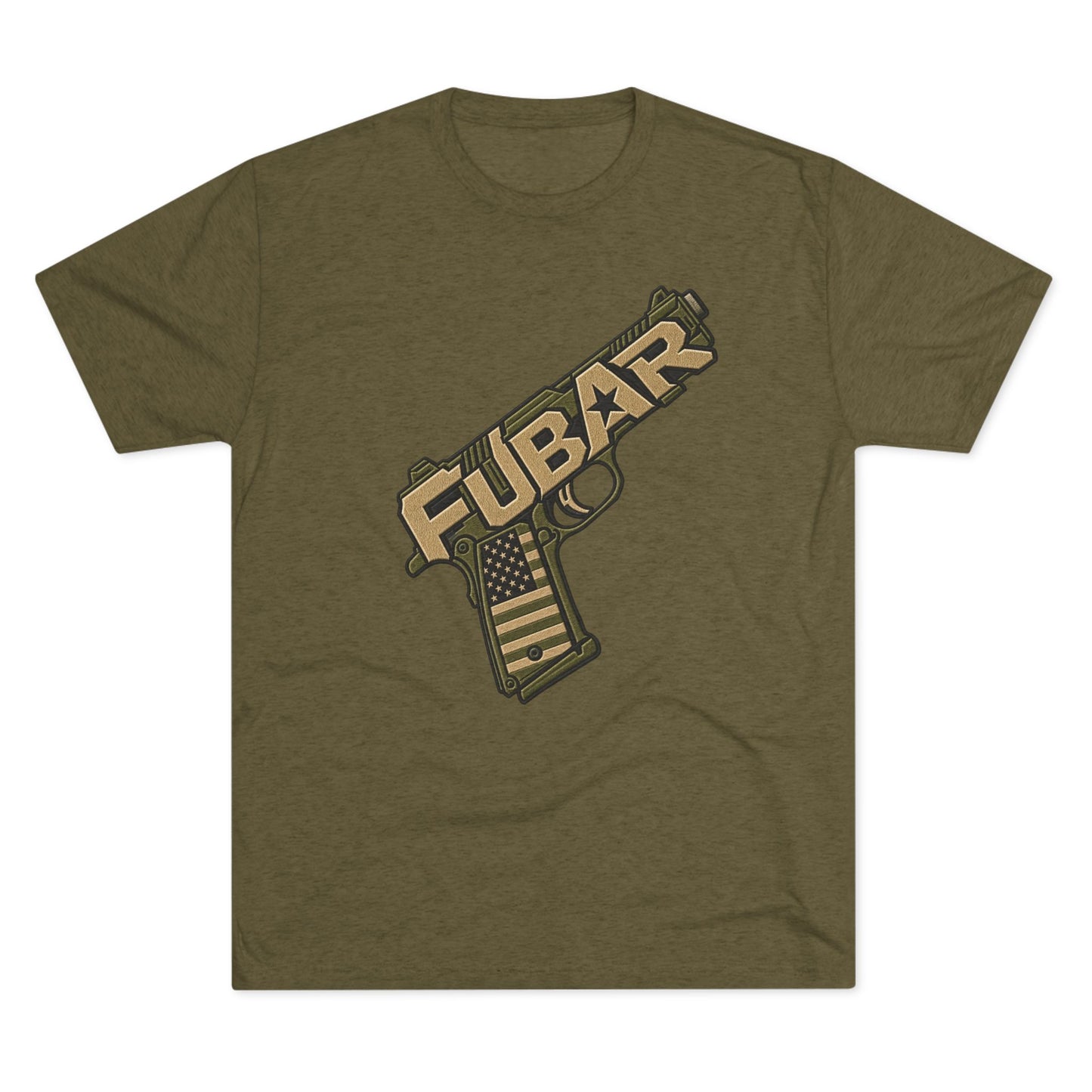 Fubar Military Flag Pistol Design Shirt