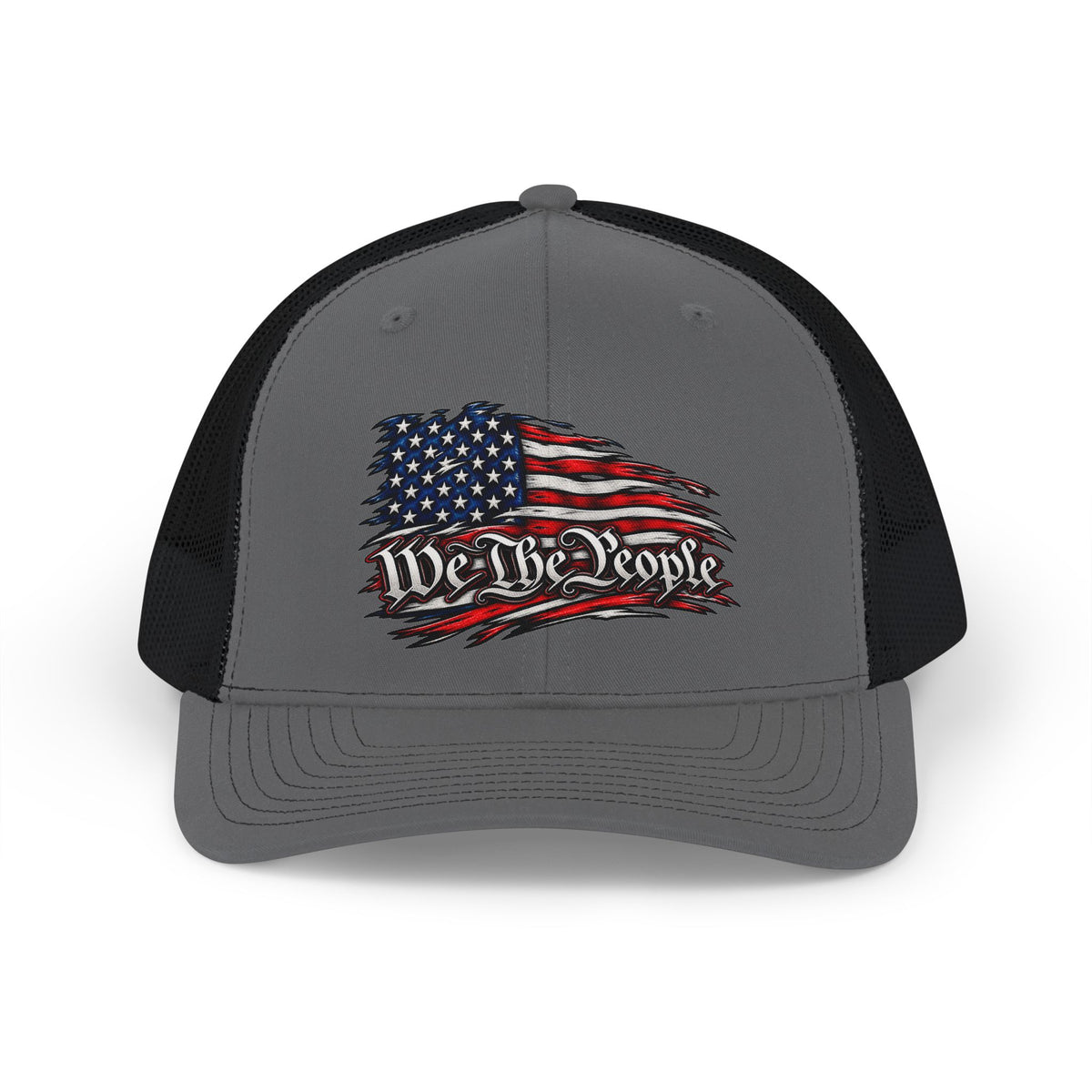 We The People American Flag Trucker Cap (Direct-To-Film, Curved-Visor))