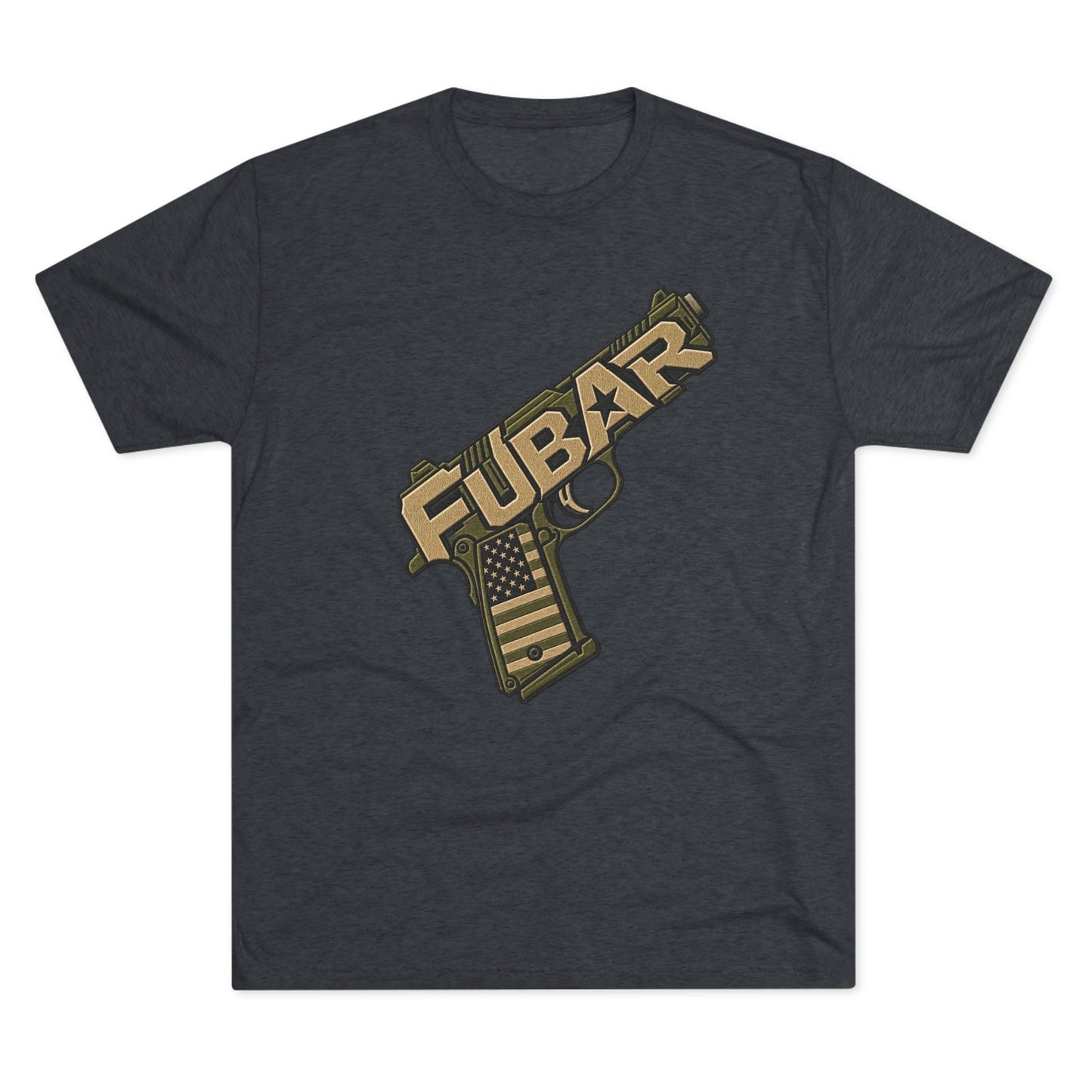 Fubar Military Flag Pistol Design Shirt