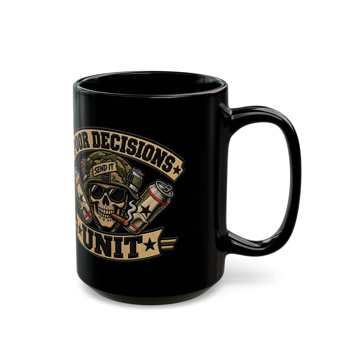 Poor Decisions Unit Black Ceramic Mug (11oz & 15oz)
