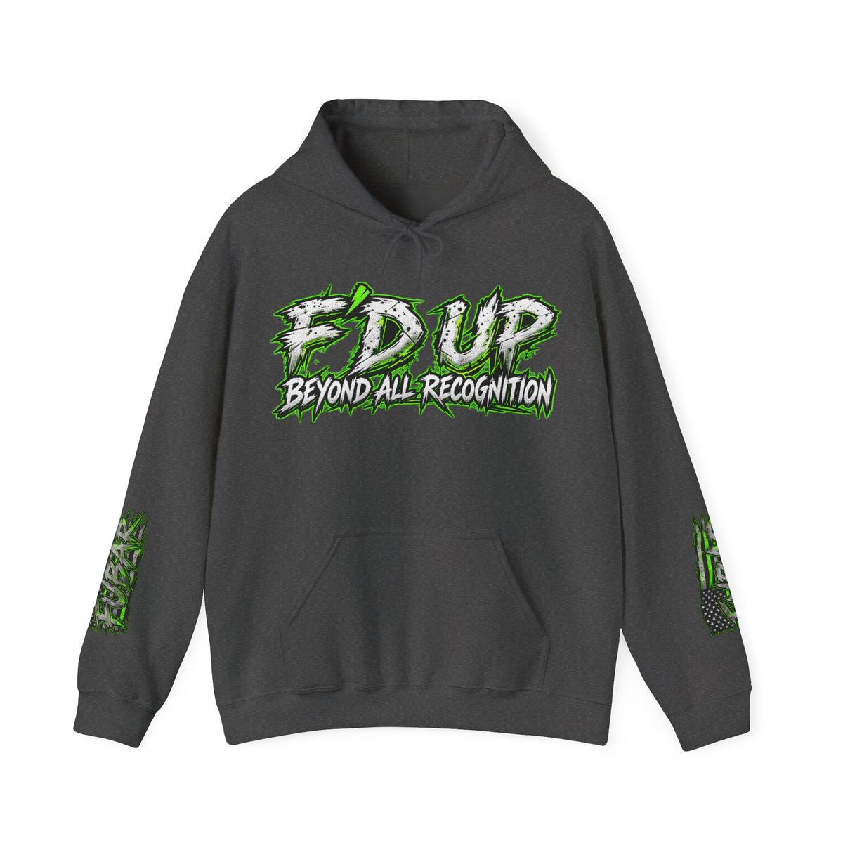 Hoodie — F'D UP 'Beyond All Recognition' Skull Cigar Graphic