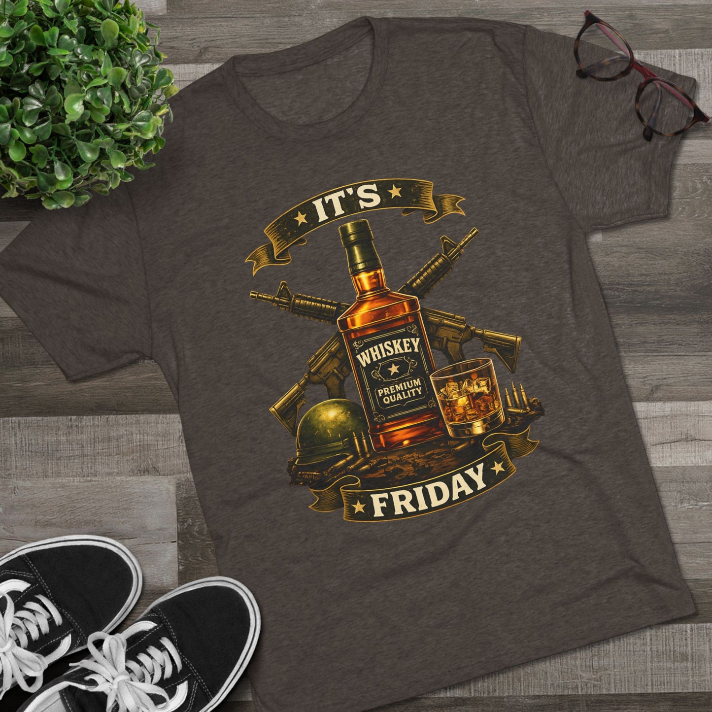 It's Friday Whiskey Tee — FUBAR Military Graphic T‑Shirt