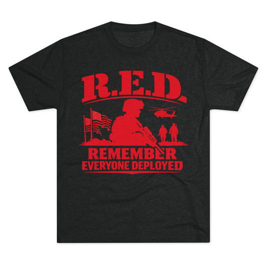Remember Everyone Deployed (R.E.D.) Military Tribute T-Shirt