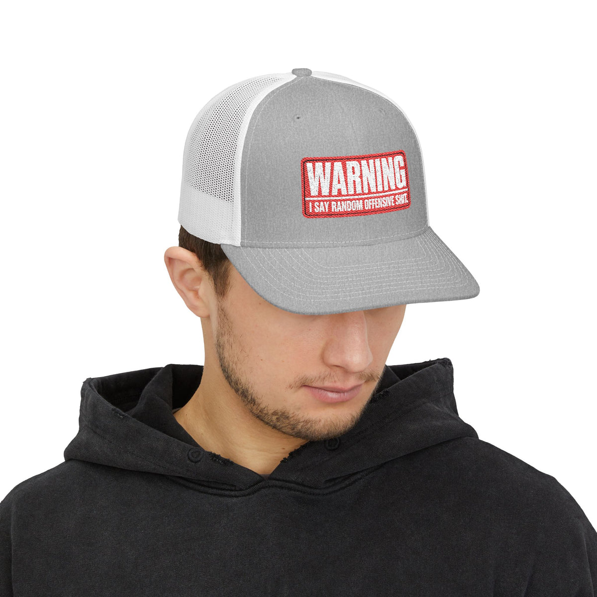 Richardson-Warning- Snapback Trucker Cap (Embroidered)