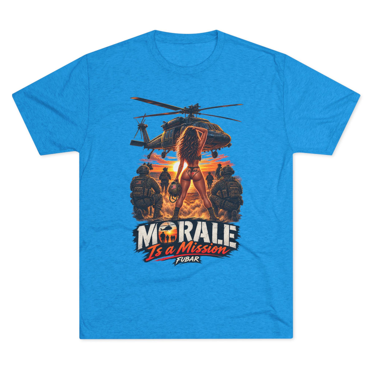 "Morale Is a Mission" FUBAR Skull Graphic Shirt