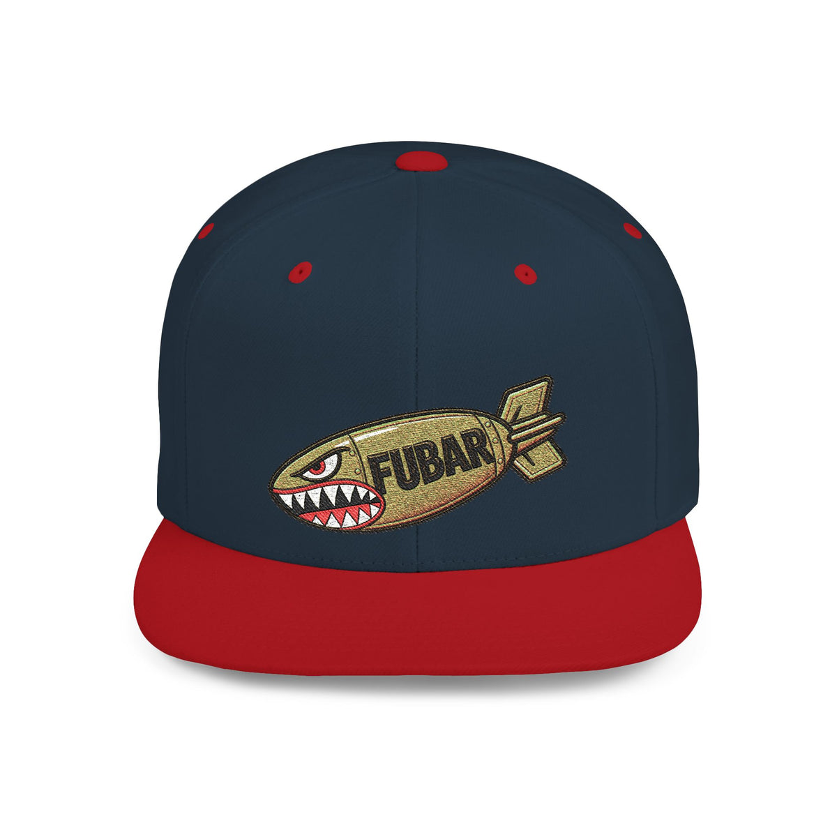 FUBAR Shark Bomber Patch Snapback Hat