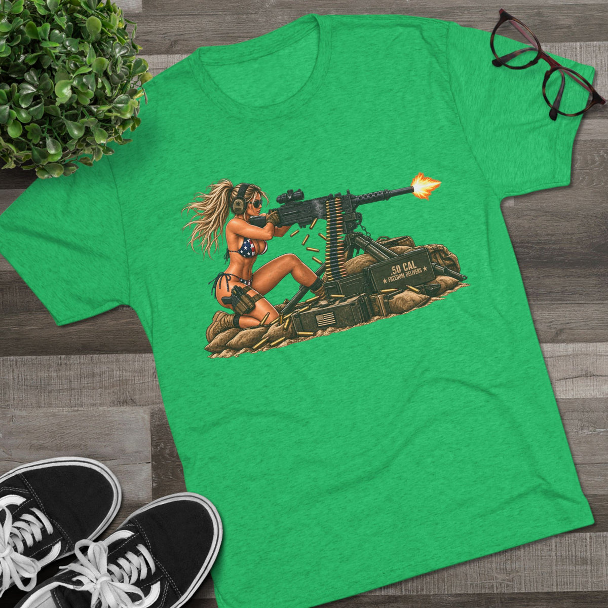 Machine Gun Pin-Up T-Shirt