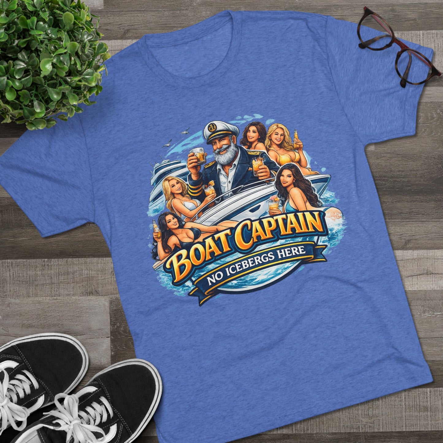 Boat Captain T‑Shirt — No Icebergs Here
