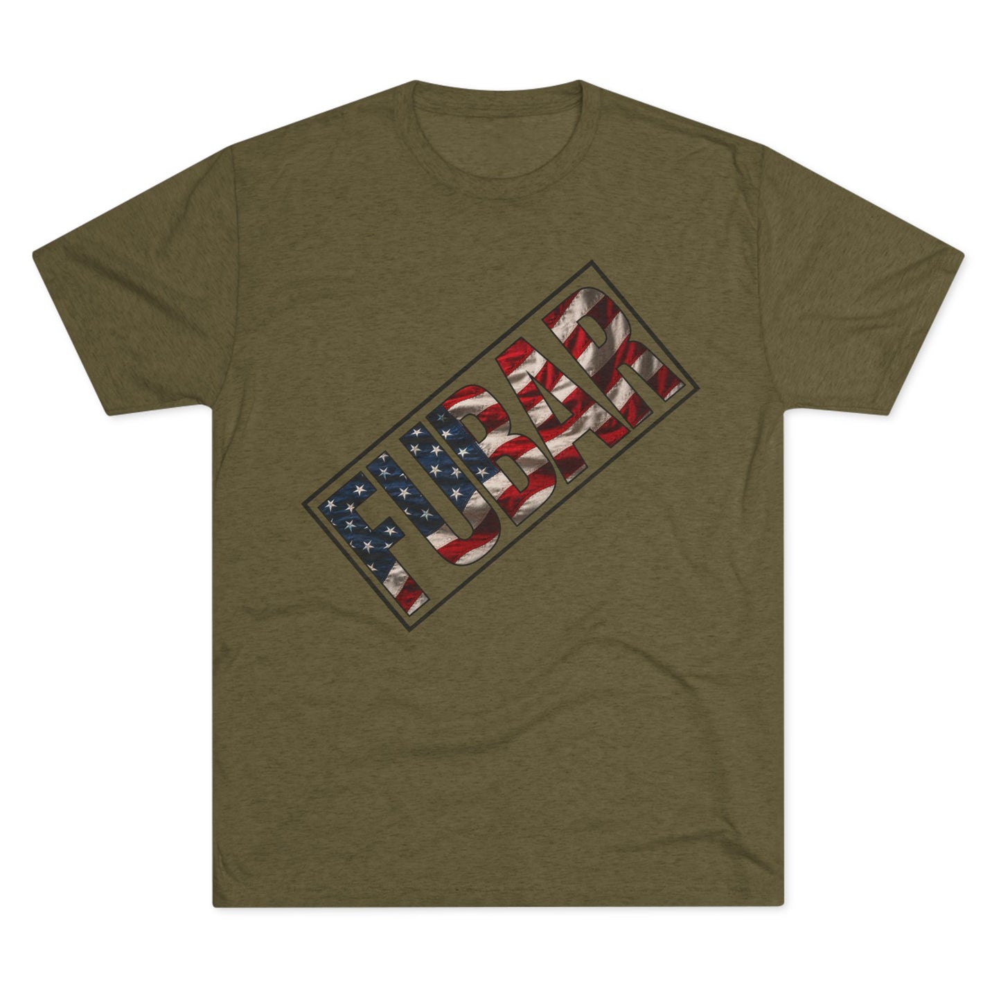 FUBAR Vintage Military Graphic Tee — American Flag Patch Design