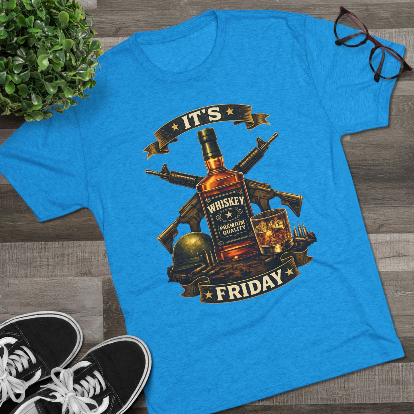 It's Friday Whiskey Tee — FUBAR Military Graphic T‑Shirt
