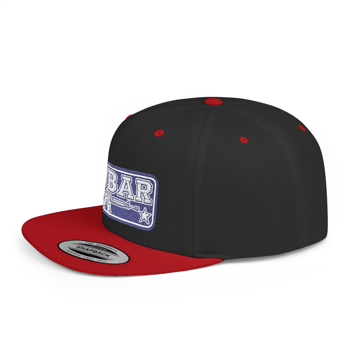 FUBAR Flat Bill Snapback Hat — Retro Embroidered Logo Cap