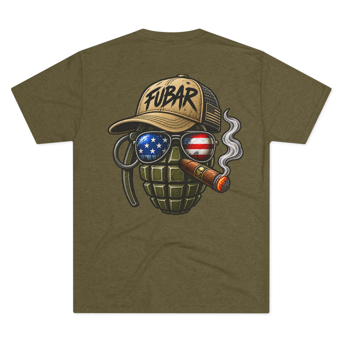 Vintage Pin-Up Soldier & 'FUBAR' Grenade Design