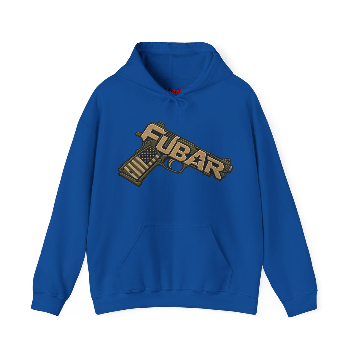 Military-Inspired Gun Graphic Pullover