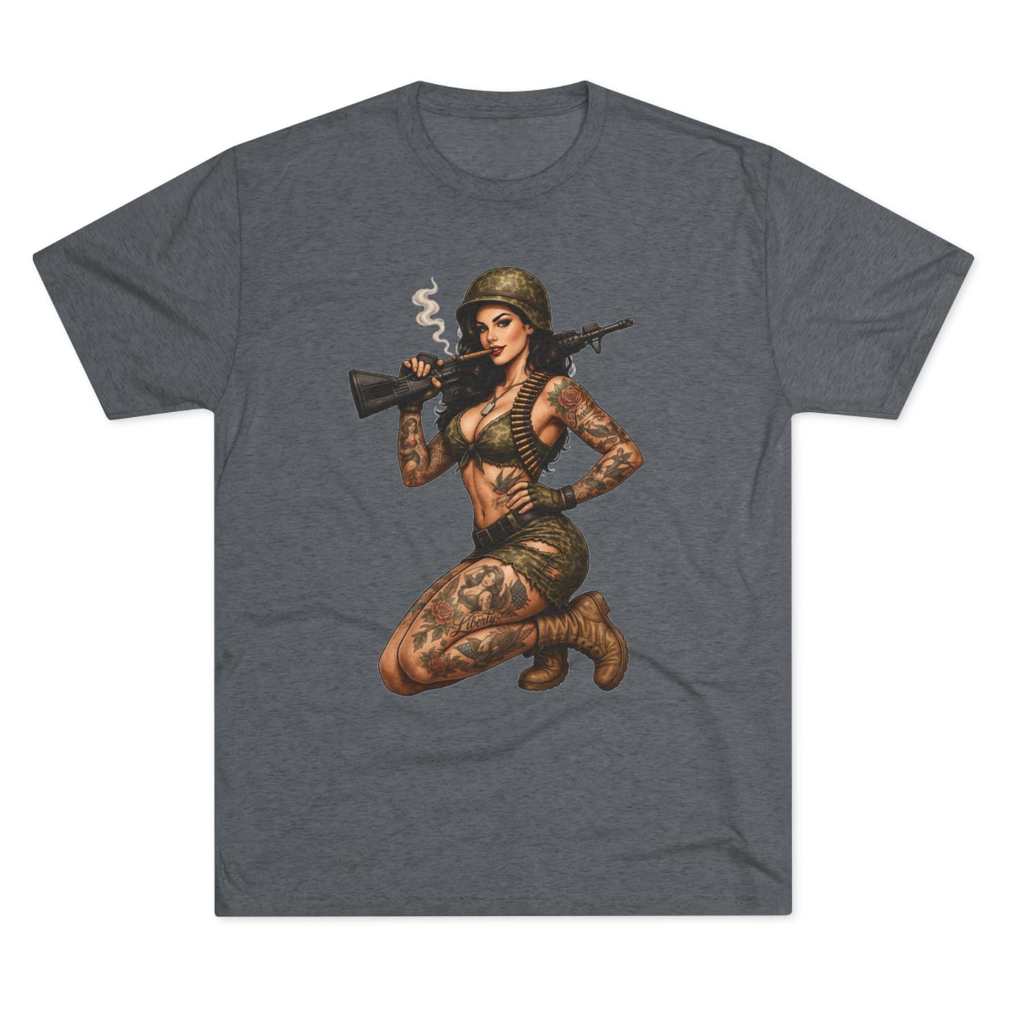 Vintage Pin-Up Soldier & 'FUBAR' Grenade Design