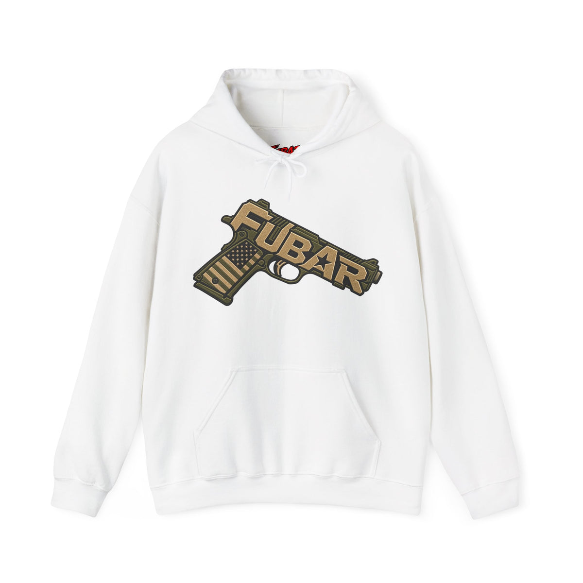 Military-Inspired Gun Graphic Pullover