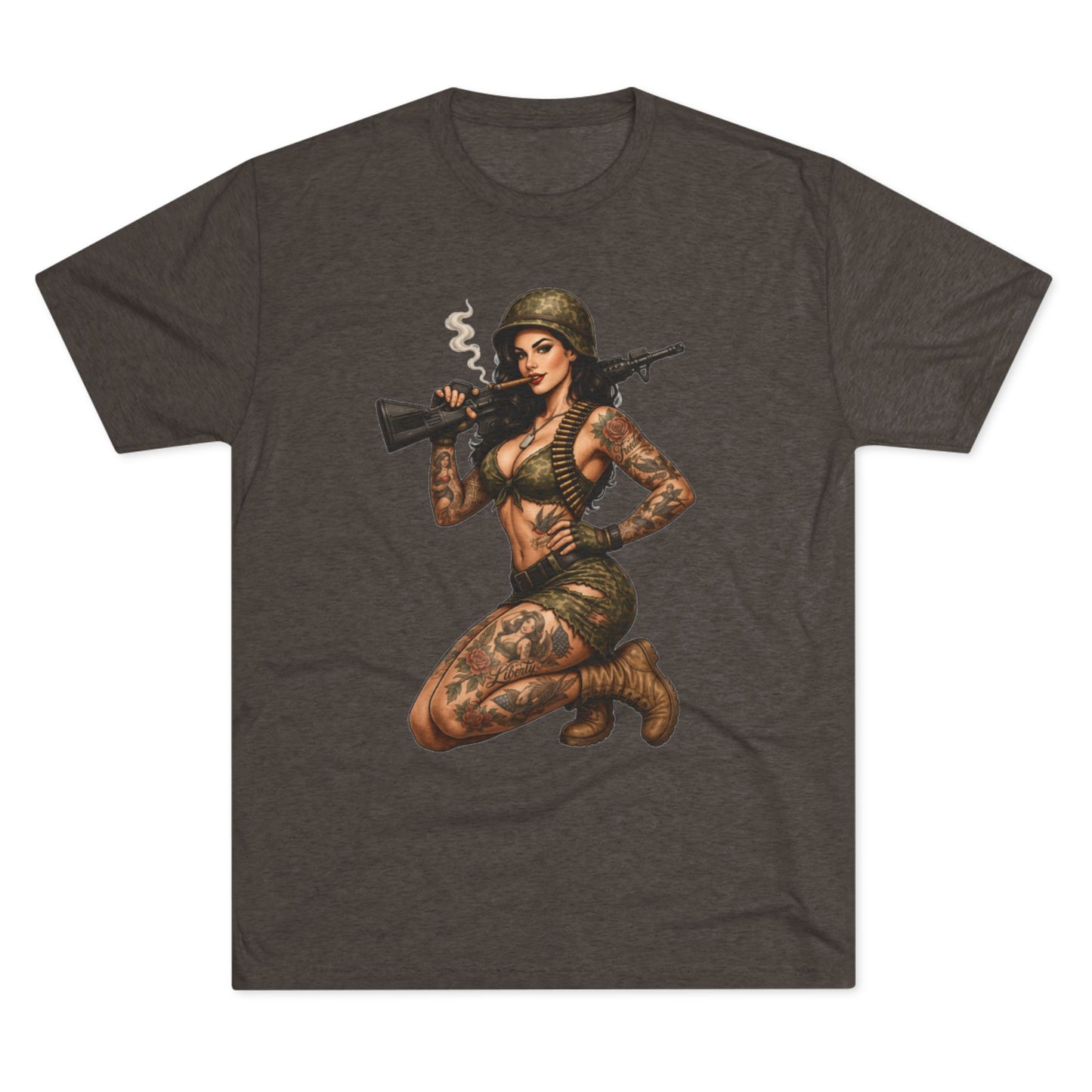 Vintage Pin-Up Soldier & 'FUBAR' Grenade Design