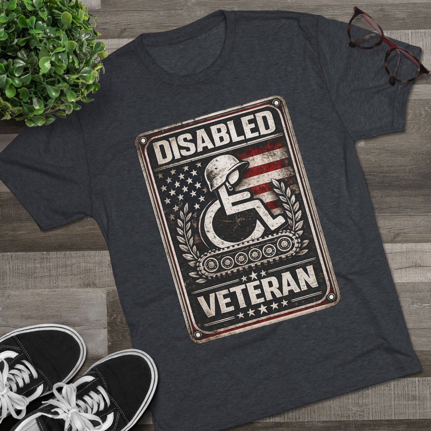 Disabled Veteran T-Shirt — I Say Random Offensive Shit” Back