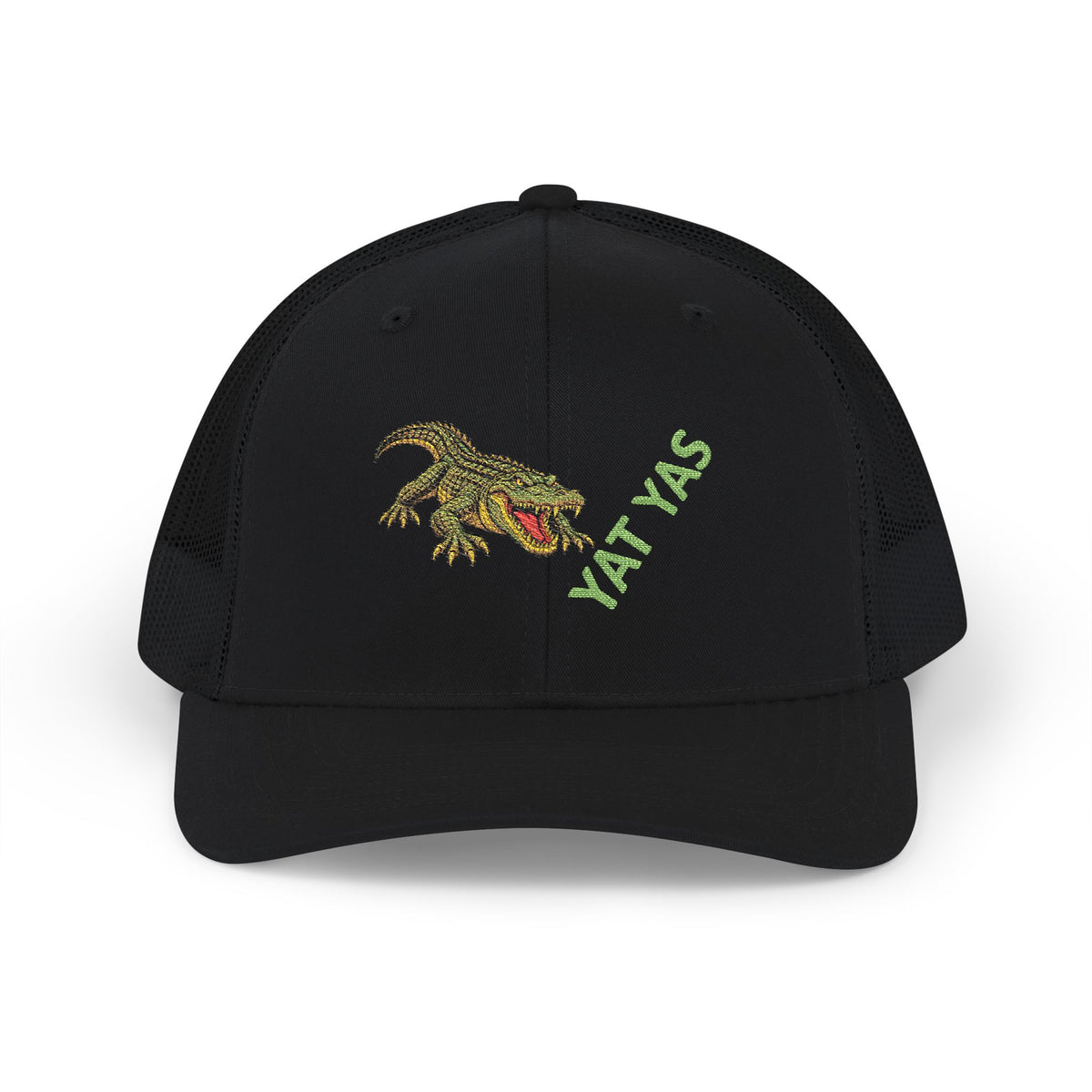 Richardson Trucker Cap — Embroidered Gator 'YAT YAS' Snapback