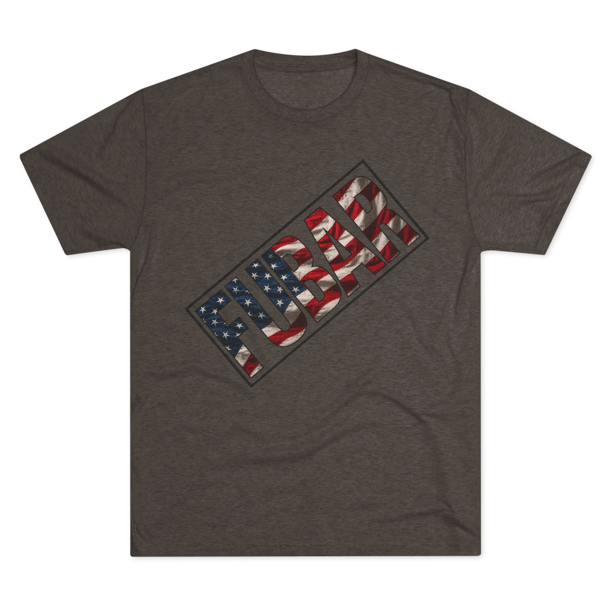 FUBAR Vintage Military Graphic Tee — American Flag Patch Design